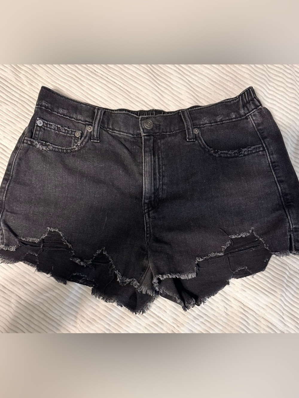 aerie Black Denim Shorts